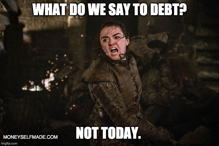 Arya Stark game of thrones money meme Arya Stark meme 'What do we say to death? Not today.'